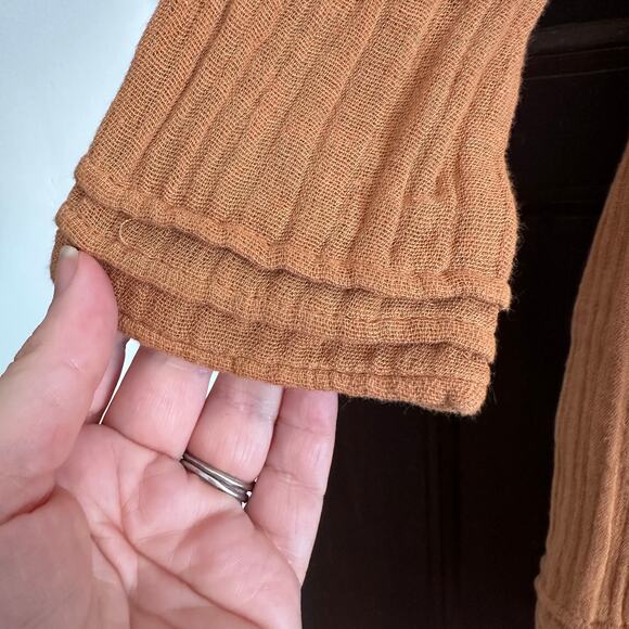 BELLE CHIARA | Organic Cotton Gauze Pintuck Detail Girls Collared Dress | Size 8 - Picture 3 of 9